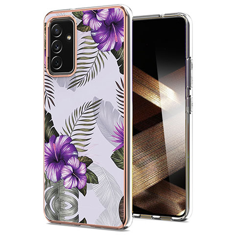 Custodia Silicone Gel Morbida Fantasia Modello Cover Y03B per Samsung Galaxy A15 LTE Viola