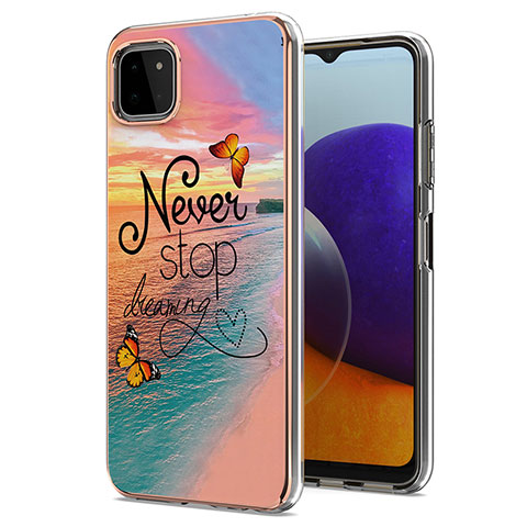 Custodia Silicone Gel Morbida Fantasia Modello Cover Y03B per Samsung Galaxy A22 5G Multicolore