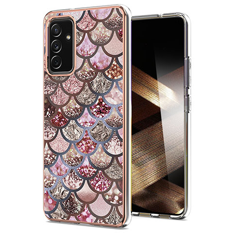 Custodia Silicone Gel Morbida Fantasia Modello Cover Y03B per Samsung Galaxy A35 5G Marrone