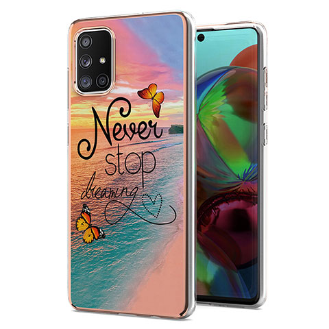 Custodia Silicone Gel Morbida Fantasia Modello Cover Y03B per Samsung Galaxy A71 5G Multicolore