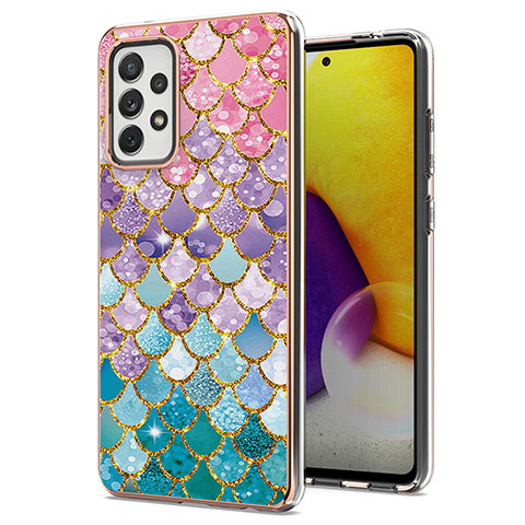 Custodia Silicone Gel Morbida Fantasia Modello Cover Y03B per Samsung Galaxy A72 4G Colorato