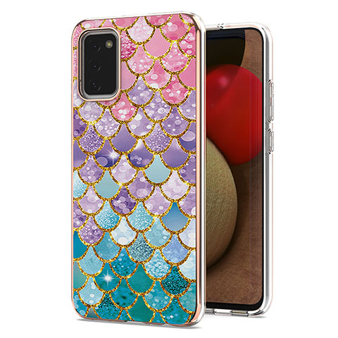 Custodia Silicone Gel Morbida Fantasia Modello Cover Y03B per Samsung Galaxy M02s Colorato