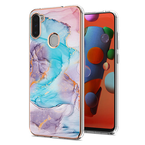 Custodia Silicone Gel Morbida Fantasia Modello Cover Y03B per Samsung Galaxy M11 Blu