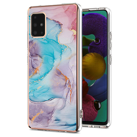 Custodia Silicone Gel Morbida Fantasia Modello Cover Y03B per Samsung Galaxy M40S Blu