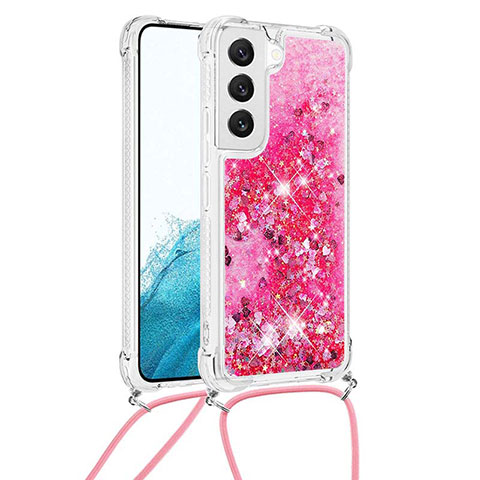 Custodia Silicone Gel Morbida Fantasia Modello Cover Y03B per Samsung Galaxy S21 5G Rosa Caldo