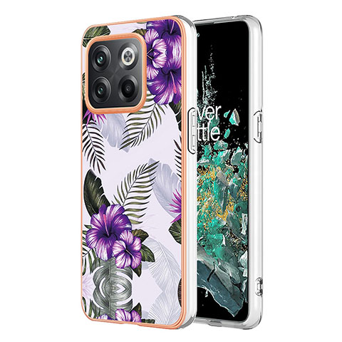 Custodia Silicone Gel Morbida Fantasia Modello Cover Y04B per OnePlus Ace Pro 5G Viola