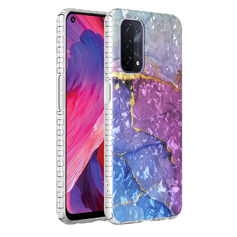 Custodia Silicone Gel Morbida Fantasia Modello Cover Y04B per Oppo A93 5G Viola