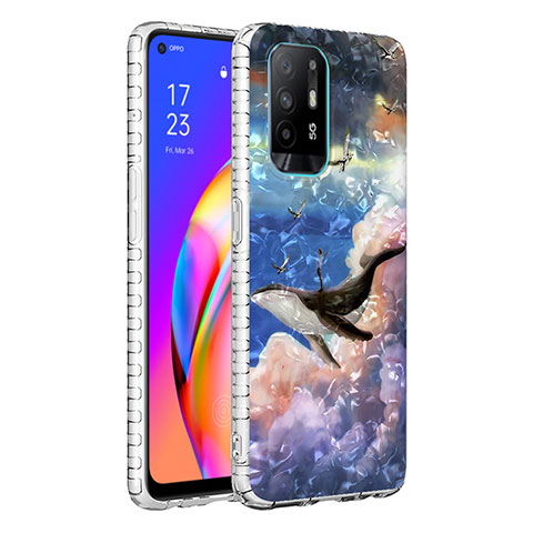 Custodia Silicone Gel Morbida Fantasia Modello Cover Y04B per Oppo F19 Pro Multicolore