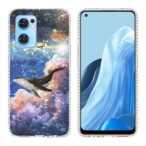 Custodia Silicone Gel Morbida Fantasia Modello Cover Y04B per Oppo Find X5 Lite 5G Multicolore