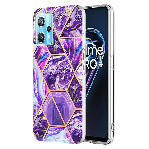 Custodia Silicone Gel Morbida Fantasia Modello Cover Y04B per Realme 9 Pro 5G Viola