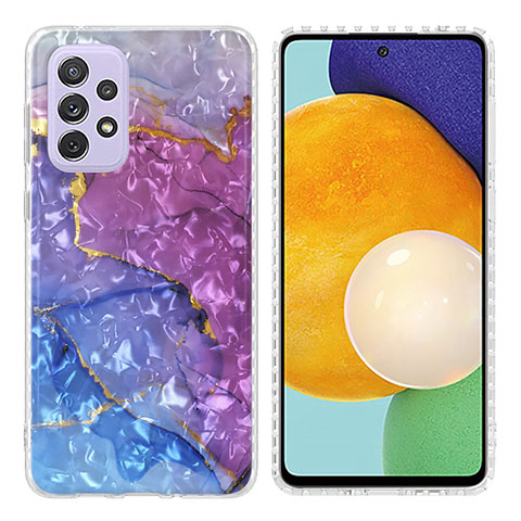 Custodia Silicone Gel Morbida Fantasia Modello Cover Y04B per Samsung Galaxy A23 4G Viola