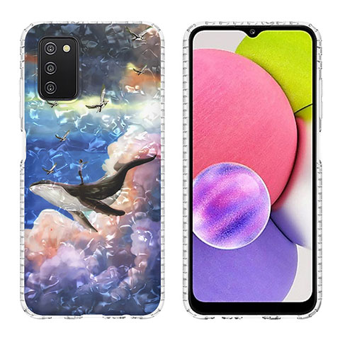 Custodia Silicone Gel Morbida Fantasia Modello Cover Y04B per Samsung Galaxy F02S SM-E025F Multicolore