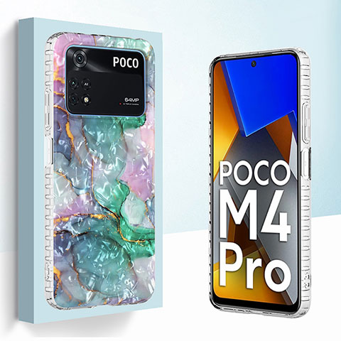 Custodia Silicone Gel Morbida Fantasia Modello Cover Y04B per Xiaomi Poco M4 Pro 4G Multicolore