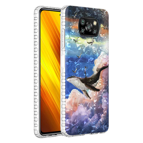 Custodia Silicone Gel Morbida Fantasia Modello Cover Y04B per Xiaomi Poco X3 Pro Multicolore