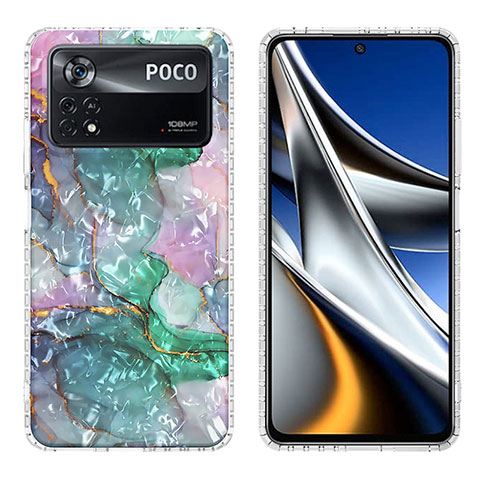 Custodia Silicone Gel Morbida Fantasia Modello Cover Y04B per Xiaomi Poco X4 Pro 5G Multicolore