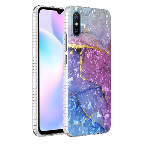 Custodia Silicone Gel Morbida Fantasia Modello Cover Y04B per Xiaomi Redmi 9A Viola