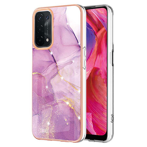 Custodia Silicone Gel Morbida Fantasia Modello Cover Y05B per Oppo A74 5G Lavanda