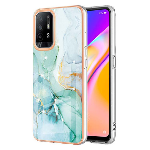 Custodia Silicone Gel Morbida Fantasia Modello Cover Y05B per Oppo F19 Pro+ Plus 5G Verde