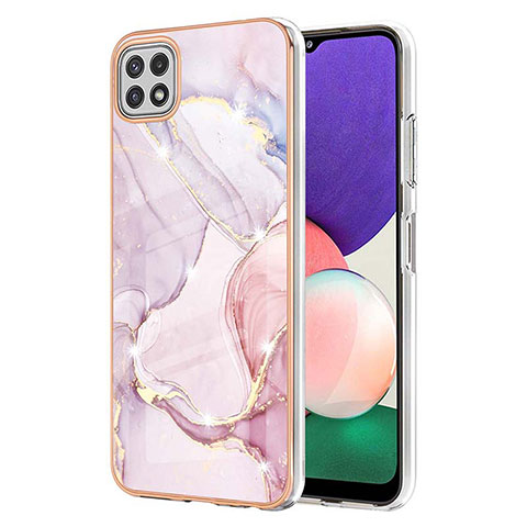 Custodia Silicone Gel Morbida Fantasia Modello Cover Y05B per Samsung Galaxy A22 5G Rosa