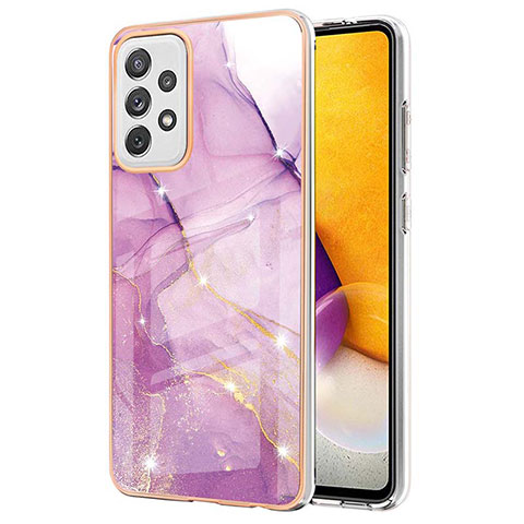 Custodia Silicone Gel Morbida Fantasia Modello Cover Y05B per Samsung Galaxy A72 4G Lavanda