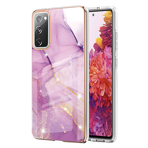 Custodia Silicone Gel Morbida Fantasia Modello Cover Y05B per Samsung Galaxy S20 FE (2022) 5G Lavanda