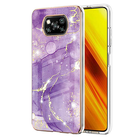 Custodia Silicone Gel Morbida Fantasia Modello Cover Y05B per Xiaomi Poco X3 Pro Viola