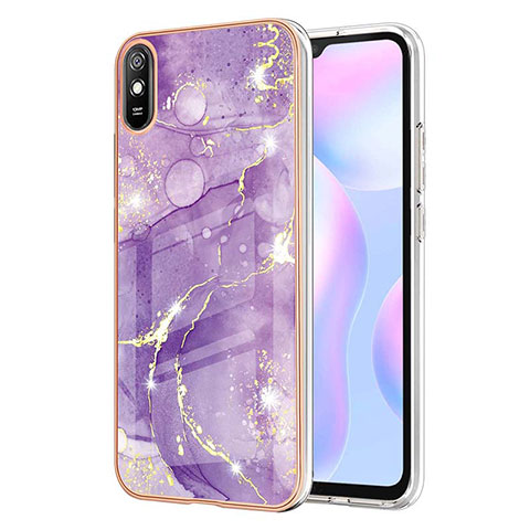 Custodia Silicone Gel Morbida Fantasia Modello Cover Y05B per Xiaomi Redmi 9A Viola