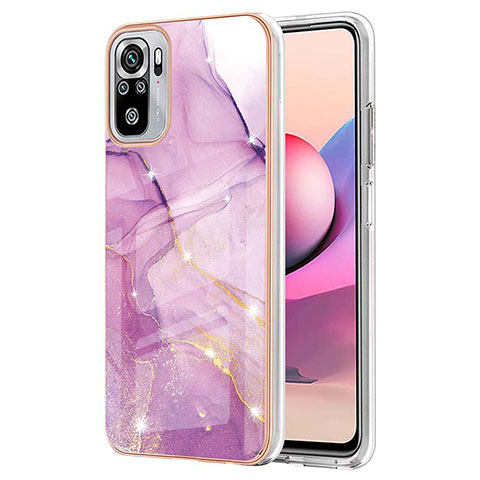 Custodia Silicone Gel Morbida Fantasia Modello Cover Y05B per Xiaomi Redmi Note 10 4G Lavanda