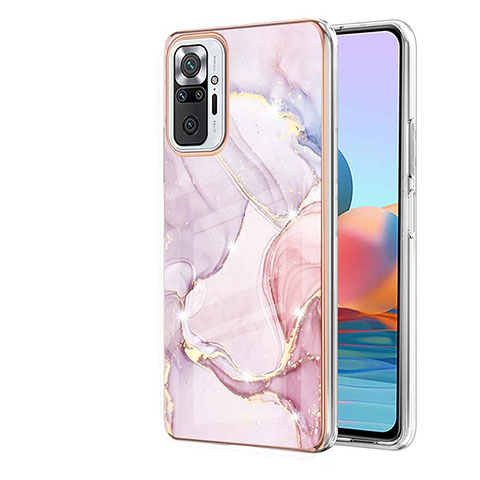 Custodia Silicone Gel Morbida Fantasia Modello Cover Y05B per Xiaomi Redmi Note 10 Pro 4G Rosa