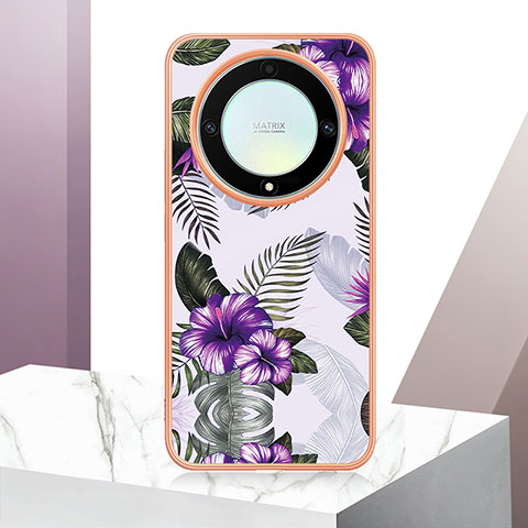 Custodia Silicone Gel Morbida Fantasia Modello Cover Y06B per Huawei Honor X9a 5G Viola