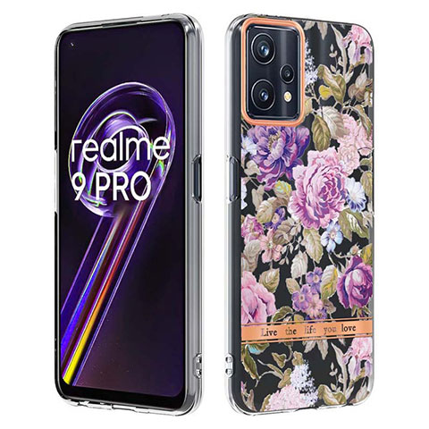 Custodia Silicone Gel Morbida Fantasia Modello Cover Y06B per Realme 9 5G Lavanda