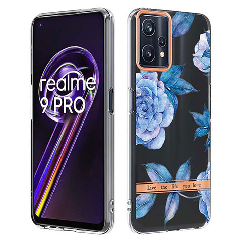 Custodia Silicone Gel Morbida Fantasia Modello Cover Y06B per Realme 9 Pro 5G Blu