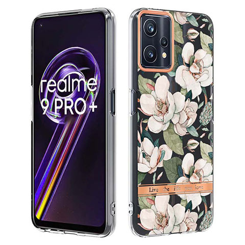 Custodia Silicone Gel Morbida Fantasia Modello Cover Y06B per Realme 9 Pro+ Plus 5G Bianco