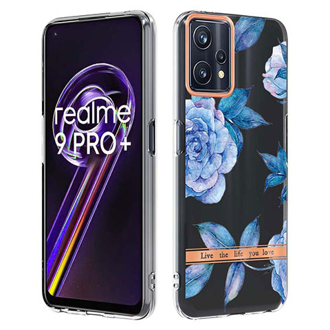 Custodia Silicone Gel Morbida Fantasia Modello Cover Y06B per Realme 9 Pro+ Plus 5G Blu