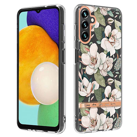 Custodia Silicone Gel Morbida Fantasia Modello Cover Y06B per Samsung Galaxy A04s Bianco