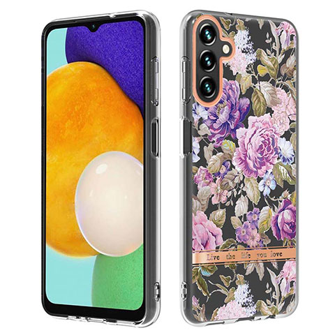 Custodia Silicone Gel Morbida Fantasia Modello Cover Y06B per Samsung Galaxy A04s Lavanda