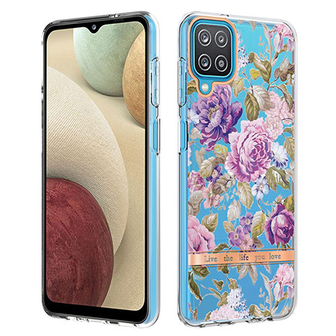 Custodia Silicone Gel Morbida Fantasia Modello Cover Y06B per Samsung Galaxy M12 Lavanda