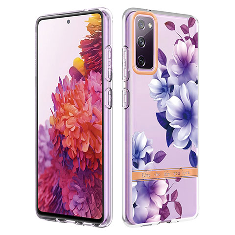 Custodia Silicone Gel Morbida Fantasia Modello Cover Y06B per Samsung Galaxy S20 FE (2022) 5G Viola