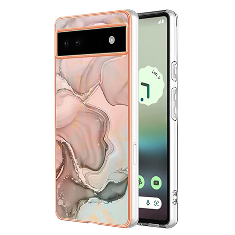 Custodia Silicone Gel Morbida Fantasia Modello Cover Y07B per Google Pixel 6a 5G Rosa