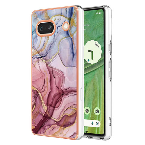 Custodia Silicone Gel Morbida Fantasia Modello Cover Y07B per Google Pixel 7a 5G Lavanda