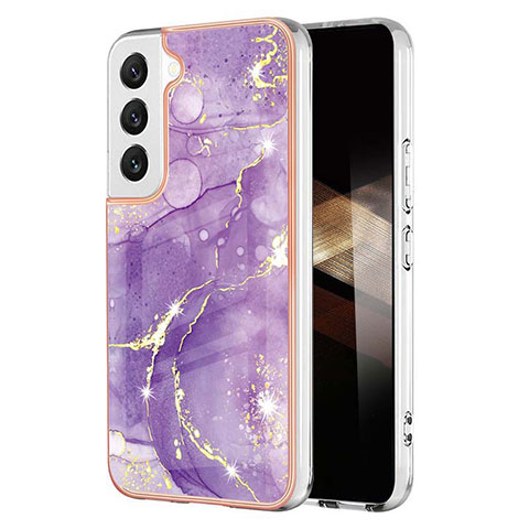 Custodia Silicone Gel Morbida Fantasia Modello Cover Y11B per Samsung Galaxy S24 5G Viola