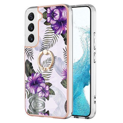 Custodia Silicone Gel Morbida Fantasia Modello Cover Y15B per Samsung Galaxy S21 FE 5G Viola