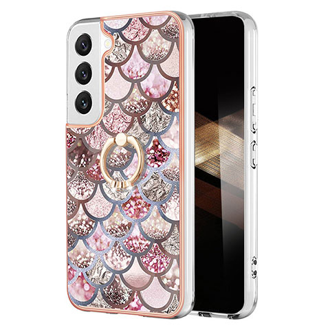 Custodia Silicone Gel Morbida Fantasia Modello Cover Y15B per Samsung Galaxy S25 Plus 5G Marrone