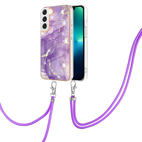 Custodia Silicone Gel Morbida Fantasia Modello Cover Y21B per Samsung Galaxy S21 5G Viola