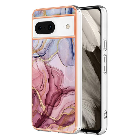 Custodia Silicone Gel Morbida Fantasia Modello Cover YB1 per Google Pixel 8 5G Lavanda