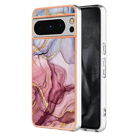 Custodia Silicone Gel Morbida Fantasia Modello Cover YB1 per Google Pixel 8 Pro 5G Rosa