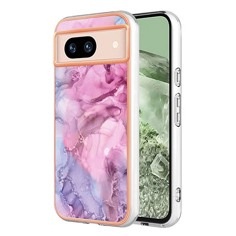 Custodia Silicone Gel Morbida Fantasia Modello Cover YB1 per Google Pixel 8a 5G Rosa