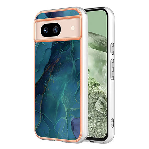 Custodia Silicone Gel Morbida Fantasia Modello Cover YB1 per Google Pixel 8a 5G Verde