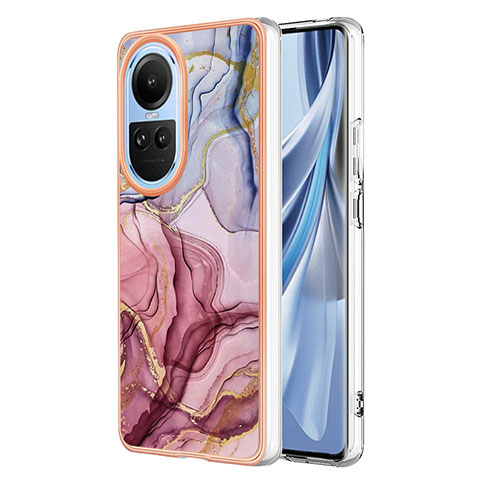 Custodia Silicone Gel Morbida Fantasia Modello Cover YB1 per Oppo Reno10 Pro 5G Lavanda