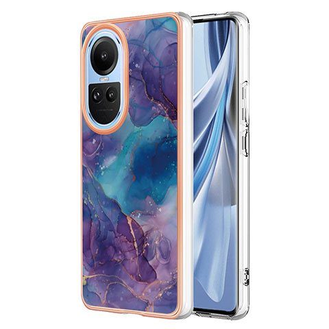 Custodia Silicone Gel Morbida Fantasia Modello Cover YB1 per Oppo Reno10 Pro 5G Viola